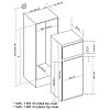 FINLUX FXNЕ 2630 Εντοιχιζόμενο Ψυγείο Δίπορτο 144.5x54x54.5