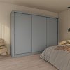 Ντουλάπα Grandio Γκρι 250x60x215cm GR-GRAND-3