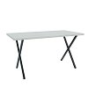 Τραπέζι Houston Λευκό-Μαύρο 160x80x77cm GR-HOUSTONTAB160-2