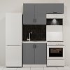 Κουζίνα Modest Σετ 3 Κουτιών Ανθρακί Άνω Κουτιά 140cm Κάτω 80cm GR-MOD140AN