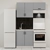 Κουζίνα Modest Σετ 3 Κουτιών Γκρι Άνω Κουτιά 140cm Κάτω 80cm GR-MOD140GR