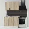 Κουζίνα Modest Σετ 4 Κουτιών Σονόμα Άνω Κουτιά 120cm Κάτω 120cm GR-MODESTSET22