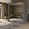 Ντουλάπα Reflex Γκρι με καθρέφτη 180x60x215cm GR-REFLMIR-3