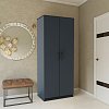 Ντουλάπα Δίφυλλη Simple Γραφίτης 80x52x205cm GR-SIM2D-2