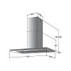 LA GERMANIA ISOLA I5 Απορροφητήρας Νησίδα 90cm Inox