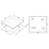 PYRAMIS PHC61510FMW Κεραμική Εστία 60cm Λευκή 174020050