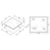 PYRAMIS PHC61510IFB Κεραμική Εστία 60cm Μαύρη 174020060