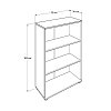 Βιβλιοθήκη Rio sonoma 109x72x34 RKT-330-SS-1