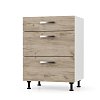 CHARLOTΤE Συρταριέρα 60x46.5x82cm με μεταλλικά χερούλια Δρύς SO-CD603SO