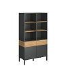 Ραφιέρα Beril 2D2S Ανθρακί-Χρυσό Δρυς 90x42x170cm TO-BERIL2D2S
