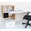 Γραφείο HO1S Λευκό με Φυσικό 149x50x105εκ TO-DESKHO1S