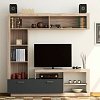 Σύνθεση Τηλεόρασης Floks 170x41x170εκ SONOMA (φυσικός δρύς)-γραφίτης TO-FLOKSGR