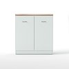 Κομότα KOM2D 80x33x85εκ Λευκή-Σονόμα TO-KOM2DWHIT