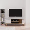 Έπιπλο TV Neptune Λευκό-Σονόμα 138x40x49cm TO-NEPTUNE2DTV