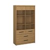 Βιτρίνα Pavi Βελανιδιά με 2 συρτάρια 84.3x33.8x156.4cm TO-PAVI2W2S