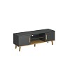 Έπιπλο TV Pluton Ανθρακί-Χρυσό Δρυς 138x40x48.6cm TO-PLUTON2DTV