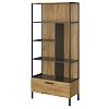 Βιβλιοθήκη Santes Χρυσό Δρυς-Γραφίτης 90x42x197.5cm TO-SANTES1S