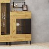 Βιτρίνα Santes Χρυσό Δρυς-Γραφίτης 90x42x134.50cm TO-SANTES1W1D