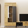 Βιτρίνα Santes Χρυσό Δρυς-Γραφίτης 90x42x197.5cm TO-SANTES1W1DHIGH
