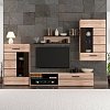 Σύνθεση Τηλεόρασης Solo 293x41x184cm Sonoma με Wenge MDF Καμπυλωτό τελείωμα TO-SOLO