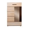 Βιτρίνα Μονόφυλλη Solo 1W 65x35x109cm Sonoma Wenge και MDF Καμπυλωτό τελείωμα στην πόρτα TO-SOLO1W