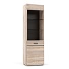 Βιτρίνα Μονόφυλλη Solo 60x41x197cm Sonoma με λεπτομέρειες Wenge TO-SOLO1WHIGH