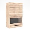 Βιτρίνα Solo Μονόφυλλη 65x35x109 Sonoma με λεπτομέρειες Wenge και MDF Καμπυλωτό τελείωμα TO-SOLO21W