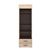 Βιβλιοθήκη Solo 2S 60x41x197 Sonoma με Wenge και MDF Καμπυλωτό τελείωμα TO-SOLO2S