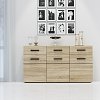 Μπουφές Solo 150x41x82cm Sonoma με Wenge και MDF Καμπυλωτό τελείωμα στις πόρτες TO-SOLO3D3S
