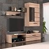 Σύνθεση Τηλεόρασης Solo 228x41x184cm Sonoma με Wenge και MDF καμπυλωτό τελείωμα TO-SOLOSET1
