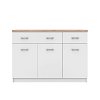 Μπουφές Top Mix 120x33x85cm Λευκό-Sonoma TO-TOP3D2SW