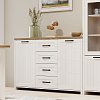 ΜΠΟΥΦΕΣ VERNE 147.9x37.2x91.8cm Λευκό-Φυσικό Δρυς TO-VERNEKOM2D4S