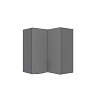 Craft Πάνω Ντουλάπι Γωνιακό Γραφίτης 60-60x30x72cm WG6072C01