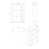 ΒΙΒΛΙΟΘΗΚΗ TOMAR 3 GREY OAK 70x24,5x107,5εκ 11011435