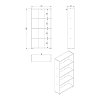 ΒΙΒΛΙΟΘΗΚΗ TOMAR 4 ARTISAN OAK 70x24,5x142εκ 11011477