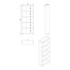 ΒΙΒΛΙΟΘΗΚΗ TOMAR 5 SONOMA 70x24,5x176,5εκ 11011480