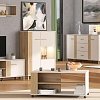 ΒΙΤΡΙΝΑ BELFORT 2K VS1 CASHMERE-ARTISAN OAK 85x40x122εκ o.r.s 11013024