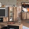 ΒΙΤΡΙΝΑ CORSICA 2K VS1 FLAGSTAFF OAK-ΜΑΥΡΟ 84,5x35x153εκ 11012003