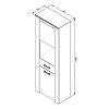 ΒΙΤΡΙΝΑ Kent VS GREY OAK-WHITE OAK 68x36x195εκ knt 11008834