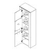 ΒΙΤΡΙΝΑ Kent VS GREY OAK-WHITE OAK 68x36x195εκ knt 11008834