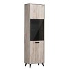 ΒΙΤΡΙΝΑ ΜΟΝΟΦΥΛΛΗ UMBRIA 1K VS GREY OAK-ΜΑΥΡΟ 53x33x191εκ 11008862
