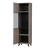 ΒΙΤΡΙΝΑ ΜΟΝΟΦΥΛΛΗ UMBRIA 1K VS GREY OAK-ΜΑΥΡΟ 53x33x191εκ 11008862