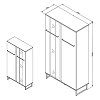 ΒΙΤΡΙΝΑ SARDINIA 2K VS1 ARTISAN OAK / ΜΑΥΡΟ 84.5x35x153.5εκ srd 11008232