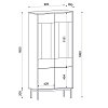 ΒΙΤΡΙΝΑ Fylliana Trodel ΓΚΡΙ-GREY OAK 90*40*185 881-00-016