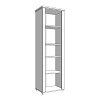 ΒΙΤΡΙΝΑ VALENCIA POP 1K ΛΕΥΚΟ-ARTISAN OAΚ-ΛΕΥΚΟ ΜΑΤ ΧΡΩΜΑ 60.5x41x194.5εκ 11011379