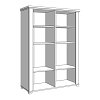 ΒΙΤΡΙΝΑ VALENCIA POP 2K ΛΕΥΚΟ-ARTISAN OAΚ-ΛΕΥΚΟ ΜΑΤ ΧΡΩΜΑ 103.5x41x143εκ 11011381