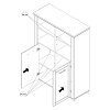ΒΙΤΡΙΝΑ VALENCIA POP 2K ΛΕΥΚΟ-ARTISAN OAΚ-ΛΕΥΚΟ ΜΑΤ ΧΡΩΜΑ 103.5x41x143εκ 11011381