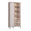 ΒΙΤΡΙΝΑ VANDEA 195 2K2F VS1 CASHMERE-GREY OAK 87x40x195εκ 11013569