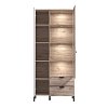 ΒΙΤΡΙΝΑ VANDEA 195 2K2F VS1 CASHMERE-GREY OAK 87x40x195εκ 11013569