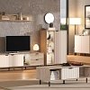 ΒΙΤΡΙΝΑ VANDEA 2K POP CASHMERE-GREY OAK 87x40x131εκ 11013843